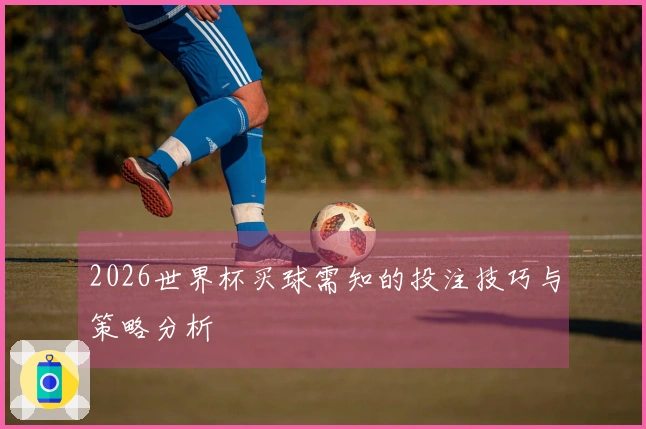 2026世界杯买球需知的投注技巧与策略分析